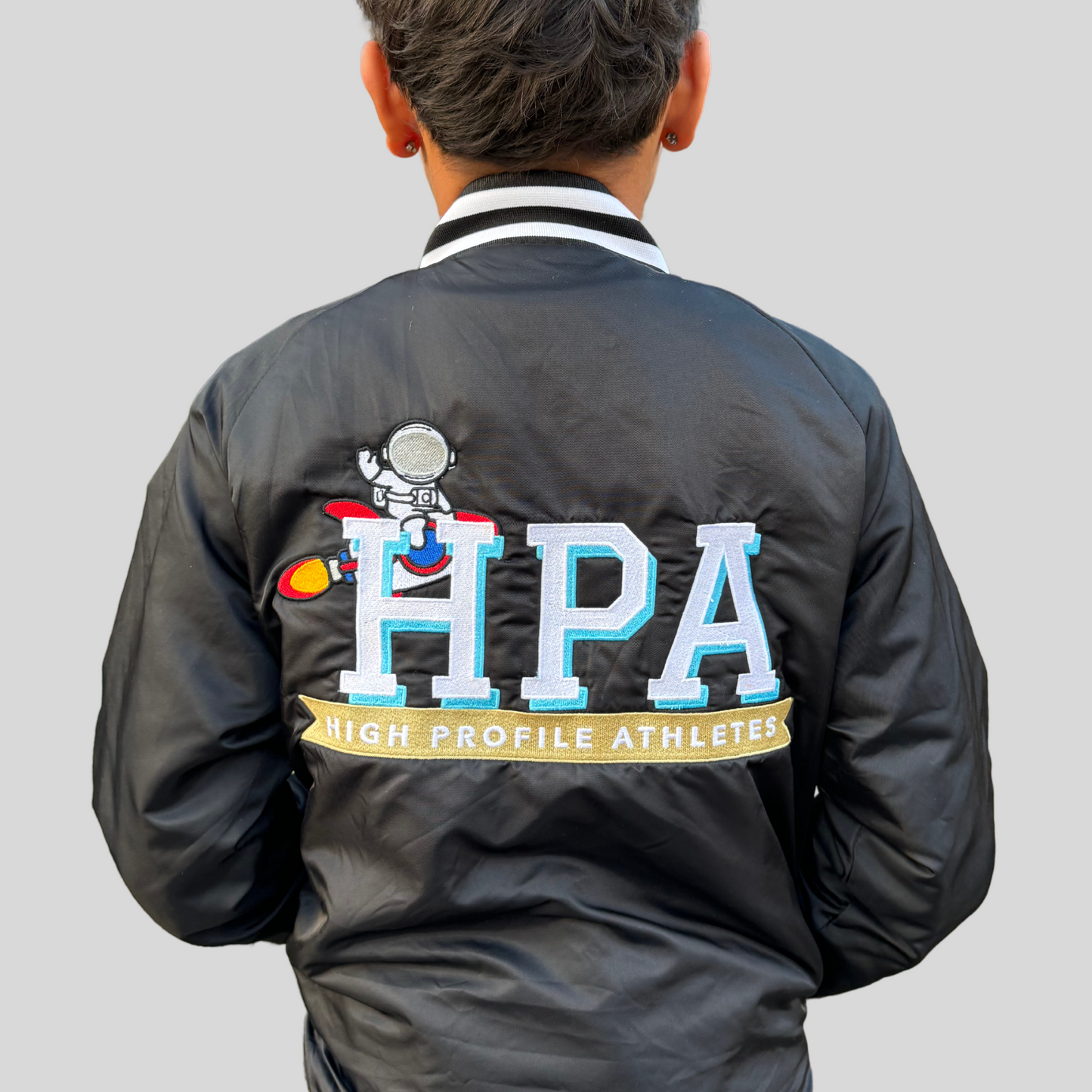 High Profile Athletes Embroidered Varsity Jacket